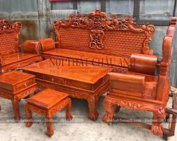 Những mẫu sofa hoàng gia gỗ gõ đỏ đẹp nhất BG340